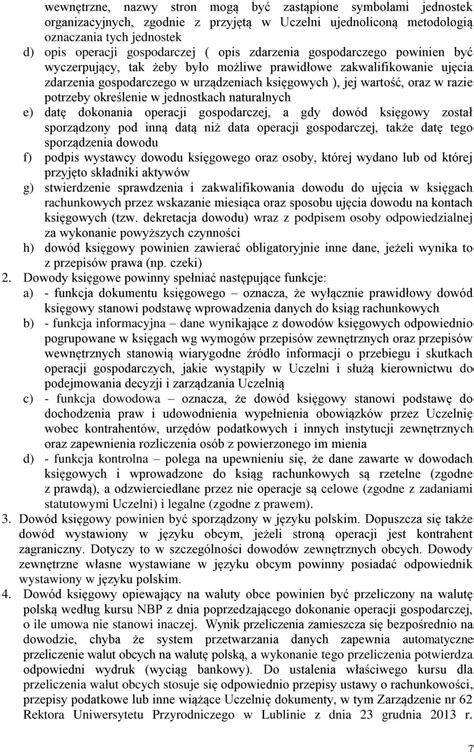 INSTRUKCJA ZASAD SPORZĄDZANIA OBIEGU KONTROLI ORAZ PRZECHOWYWANIA