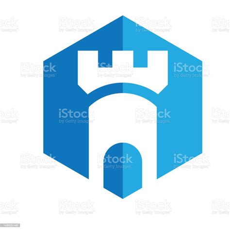 Defense Fortress Icon Vector Stock Illustration Download Image Now