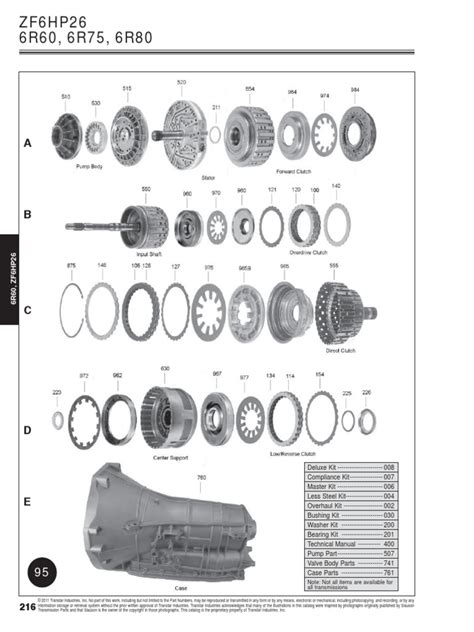 2r60 2r752r80 Zf6hp26 Pdf Automatic Transmission Valve