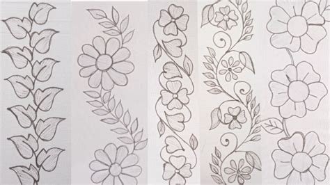 Beautiful Hand Embroidery Border Designs Ll Borderline Embroidery