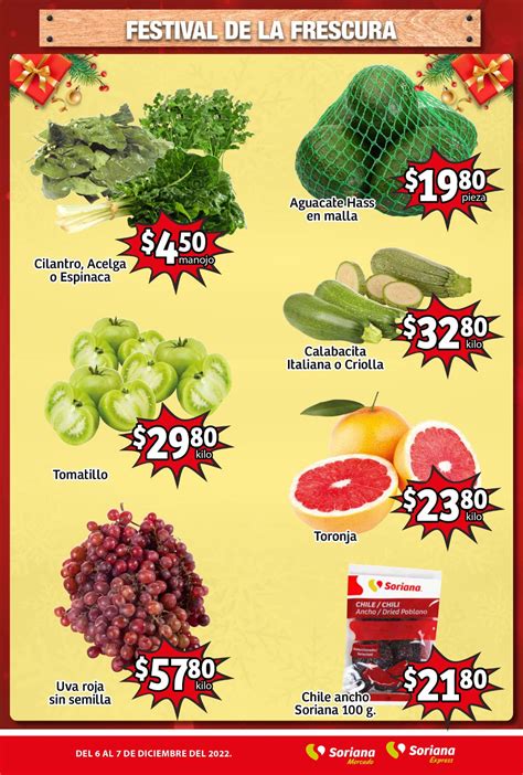 Ofertas Soriana Mercado En Frutas Y Verduras 6 Y 7 De Diciembre 2022