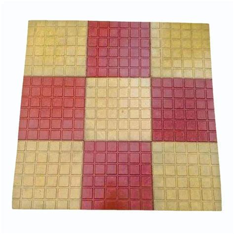 Red And Yellow 25mm Chequered Cement Parking Tile At Rs 25 Sq Ft In