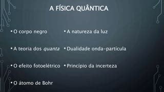 INTRODUÇÃO A FÍSICA QUÂNTICA TANCREDO pptx Download Gratuito