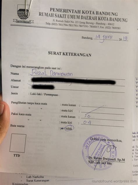 Detail Surat Pernyataan Tidak Buta Warna Koleksi Nomer 24