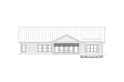 3 Bed Country Ranch House Plan With Master Suite Sitting Area And 2 Car