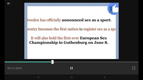 🤟 Sexsport Sweden Recognised Sex As A Sport ⁠‿⁠ Youtube