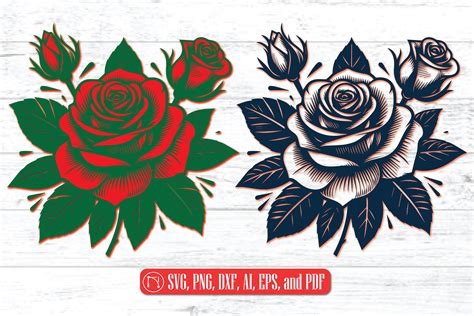 Cricut Valentine Rose Svg Bundle Graphic By Ngised · Creative Fabrica