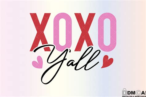 Xoxo Yall Valentines Day Hearts Svg Png Graphic By Rare · Creative Fabrica