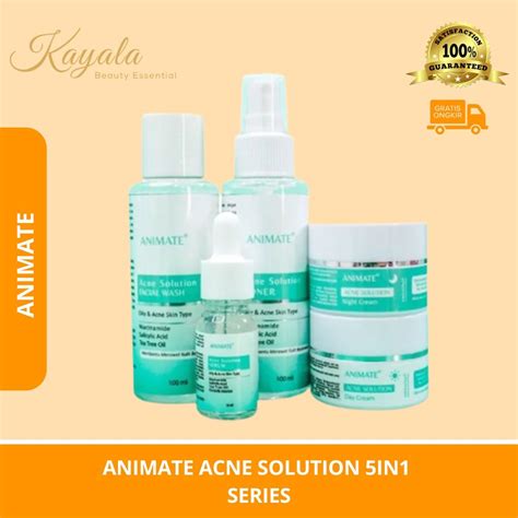 Jual ANIMATE ACNE SOLUTION 5IN1 SERIES PAKET SKINCARE ACNE ANIMATE