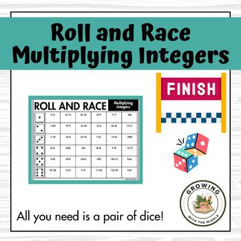 Roll And Race Multiplying Integers Game By Growing With The Middle