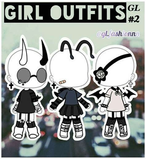 Gacha Life Outfit Theme Couple Aesthetic Black Trajes De Personajes