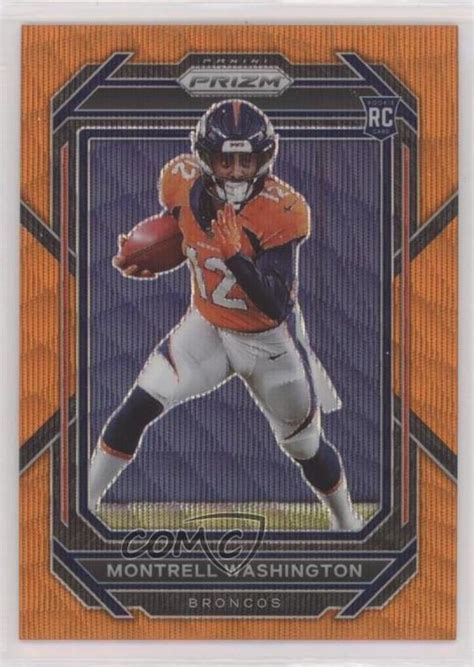 Panini Prizm Rookies Orange Wave Prizm Montrell Washington