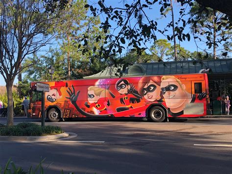 PHOTOS: New "The Incredibles" Character Bus Wrap Makes a Super Addition to Disney Transport at ...