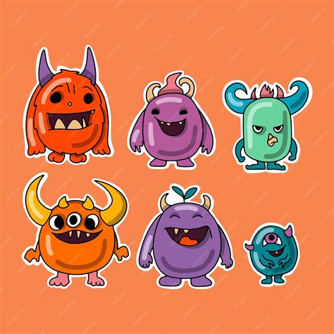 Monstro De Desenhos - Monstros de desenhos animados conjunto vetorial de monstros de desenhos ...
