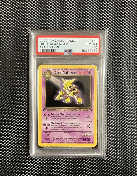 Pokemon Team Rocket Dark Alakazam 1st Edition PSA 10 GEM MINT Holo Rare