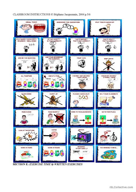 Learning Classroom Instructions English Esl Worksheets Pdf And Doc