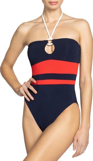 Robin Piccone Babe Bandeau One Piece Swimsuit Nordstrom