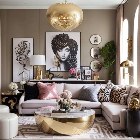 Dreamy Contemporary Glam Interior Decorating Ideas Home Wall Art Decor