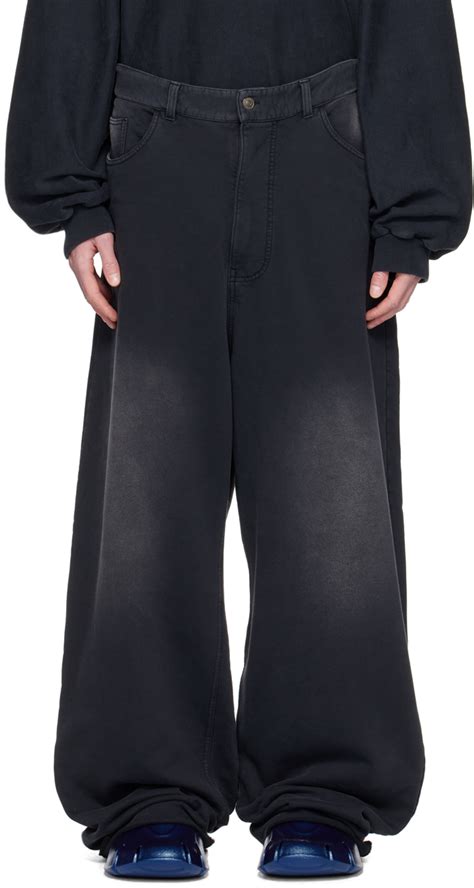 Balenciaga Black Baggy Lounge Pants SSENSE