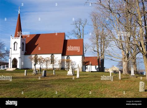 St Johns Anglican Church Gagetown New Brunswick Canada Stock Photo Alamy