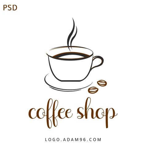 تحميل شعار كوفي شوب جاهز للتعديل بدون حقوق لوجو بصيغة Logo Coffee Shop Psd