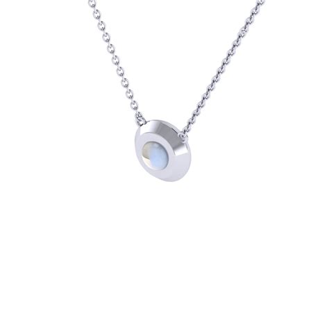 Moonstone June Birthstone Necklace In 18k Gold Zcova