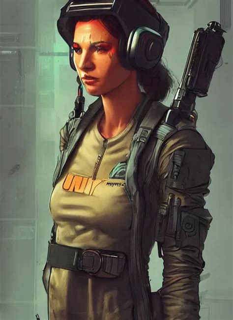 Beautiful Maria Gorgeous Female Cyberpunk Mercenary Stable Diffusion