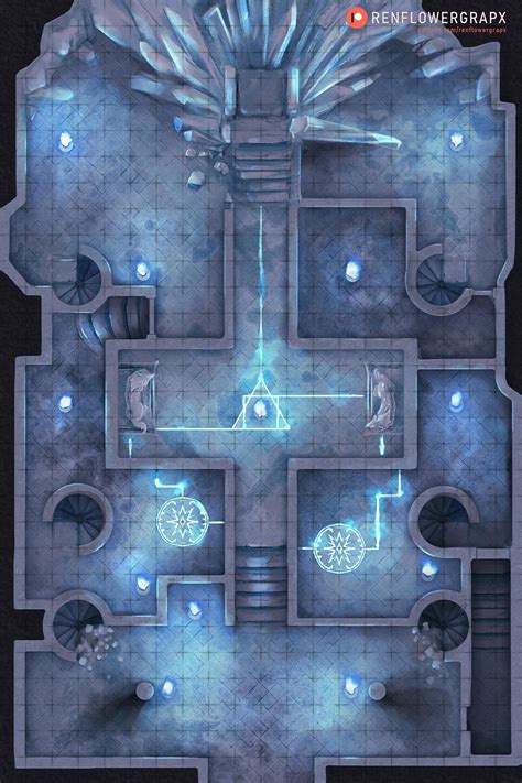 Oc Ice Throne Dungeon Room 20x30 Rbattlemaps