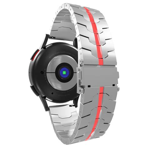 Xiaomi Mi Watch Stahl Iron Armband Silber Rot Smartwatcharmbaender De