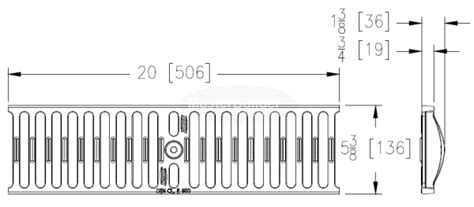 Zurn P6 GDE 6 Wide Galvanized Ductile Iron Slotted Grate Class E