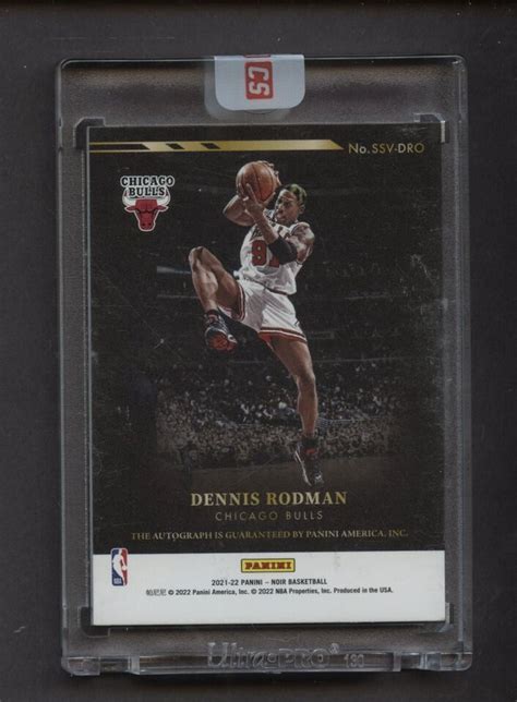 Panini Noir Spotlight Signatures Dennis Rodman Hof Gold Ink