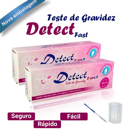 Teste De Gravidez De Tira Detect Fast Resultado Em Menos De 5 Minutos