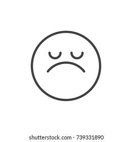 Arrogant Face Emoticon Line Icon Outline Stock Vector Royalty Free