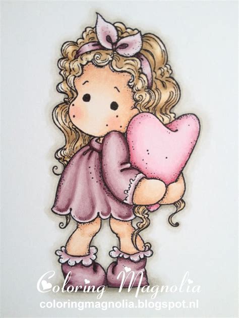 Magnolia With Love Collection Tilda Hiding Heart Magnolia Stamps