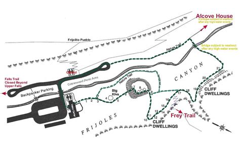 Bandelier National Monument Loop Trail Map | Cliff dwellings, Trail maps, National monuments