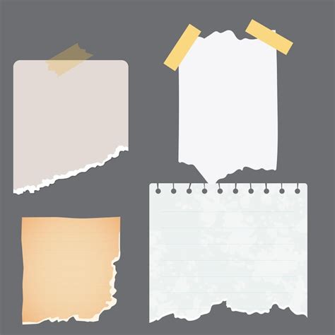 Premium Vector Collection Of Torn Ripped Pieces Of White Color Paper