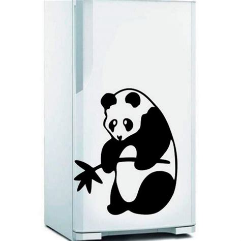 Adesivo Para Geladeira Urso Panda Bambu