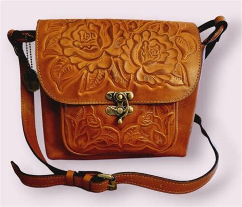 Patricia Nash Tooled Leather Purse Leandra Flap Cross Gem