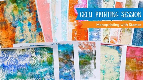 Gelli Plate Printing Tutorial With Stamps YouTube