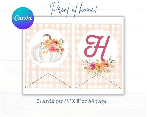 Hello Fall Printable Banner Editable Banner Template Printable Fall ...