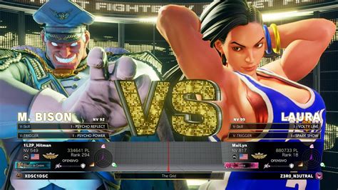 SFV Champion Edition 1L2P Hitman M BISON Vs MaiLyn LAURA