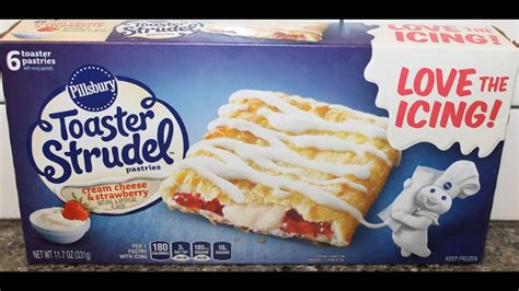 Cream Cheese And Strawberry Toaster Strudel Review Youtube