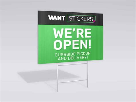 Custom Yard Signs | Lawn Sign Displays - Want Stickers