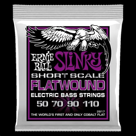 Se430 Ernie Ball Power Slinky Flatwound Short Scale Electric Bass Strings 50 110 Gauge Lemur