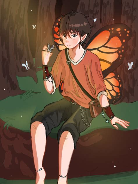 Мальчик с крыльями бабочки - ibisPaint