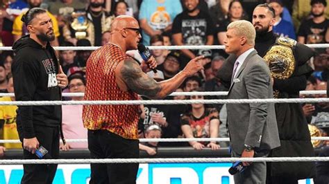 The Rock And Roman Reigns vs. Cody Rhodes And Seth Rollins Confirmed ...