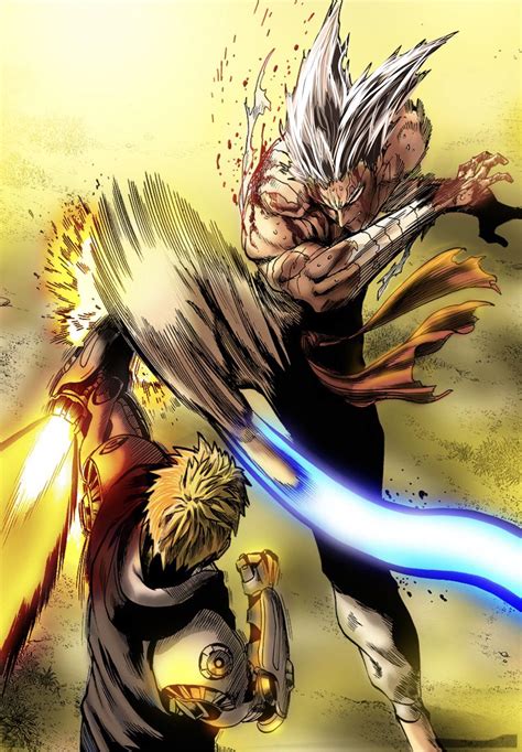 Garou Vs Genos Coloured By Me Ronepunchman