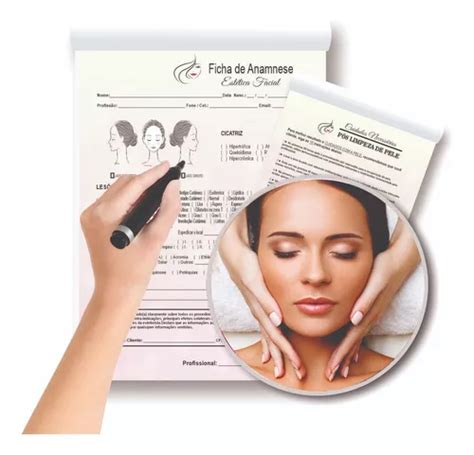 Kit Bloco Ficha Anamnese Facial Cuidados Pós Brinde Exc MercadoLivre