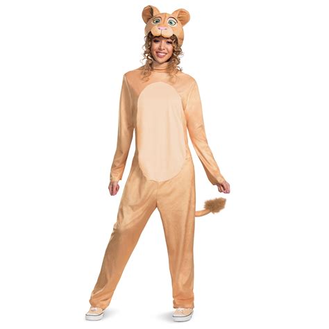 Disney Animated Lion King Adult Nala Jumpsuit Fancy Dress Costume