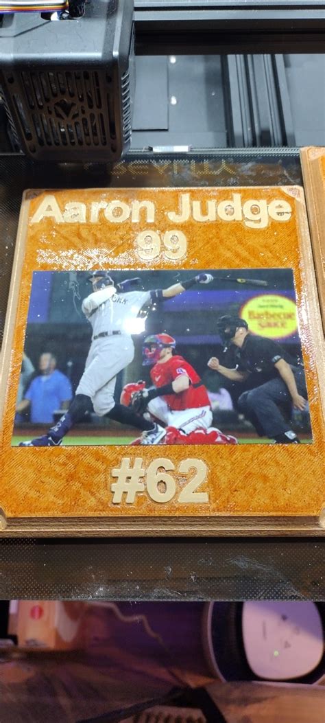 Free STL file Aaron Judge Wall Plaque 62nd Home run 🧑‍⚖️・3D printer ...